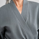 Lapel on Kathrine Kimono in Dark Grey