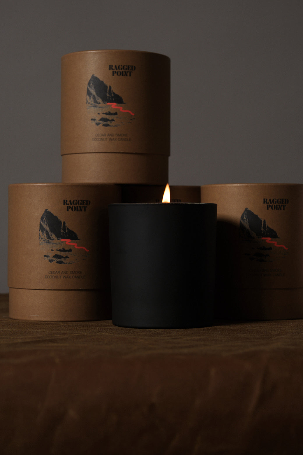 ragged point candle Cedar and hyde