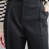 Button Work Black Pander Tailored Trousers by Christian Wijnants on Sale