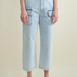 Front of Paya Cropped Denim Trousers
