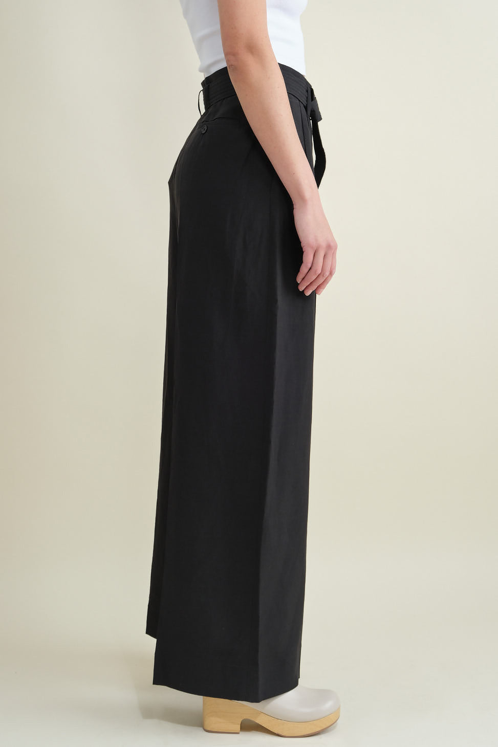 Pliza Pleated Trousers in Black