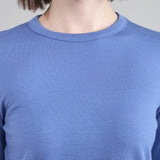 Crew Neck Tad Long Sleeve Top in Anemome Purple by Christian Wijnants Sale