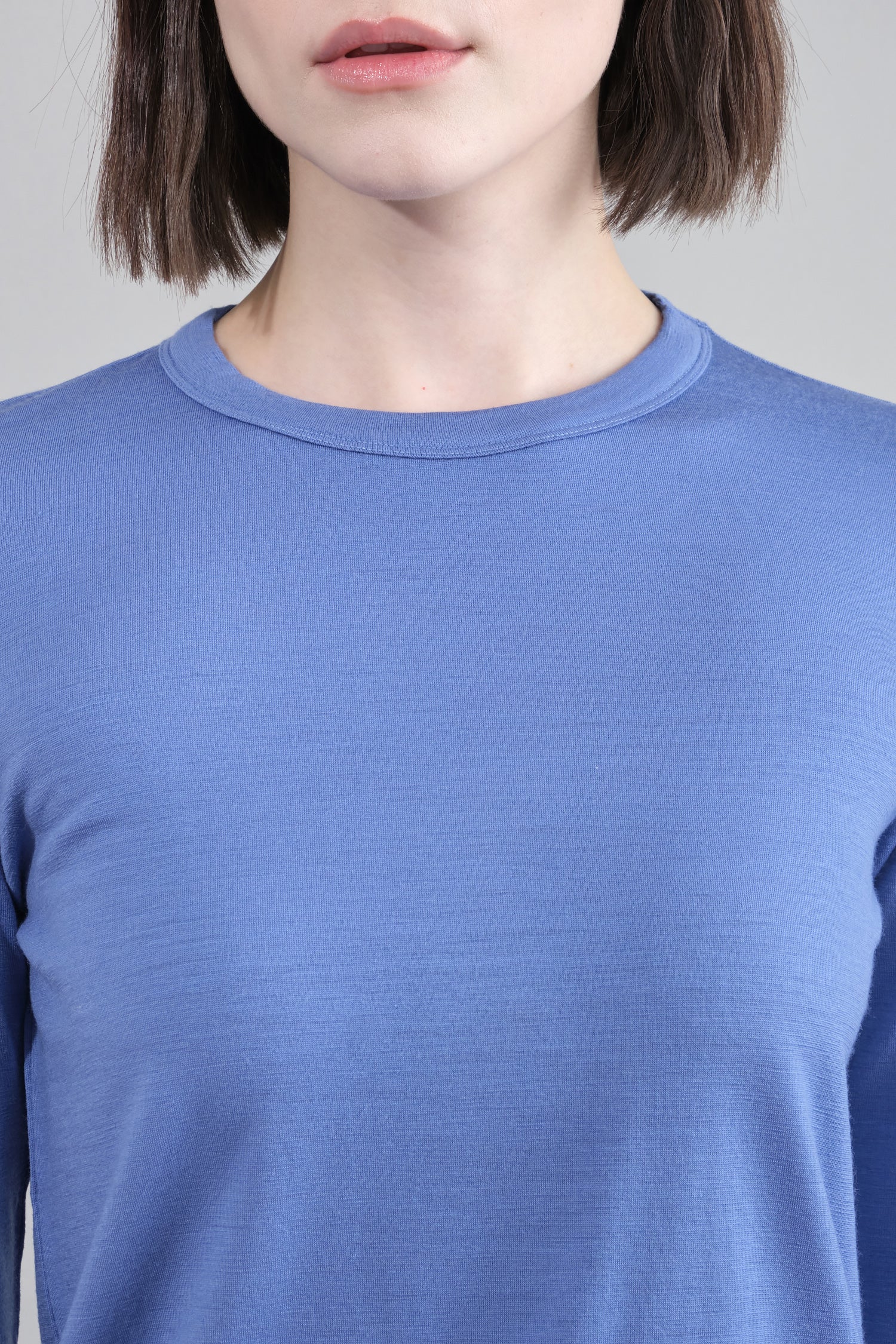 Neckline on Tad Long Sleeve Top in Anemome