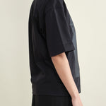 Side of Tijan Jersey T Shirt in Black
