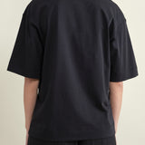 Back of Tijan Jersey T Shirt in Black by Christian Wijnants