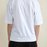 White Printed Tijan Jersey Short Sleeve T Shirt by Christian Wijnants