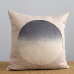 Gradient Circle Pillow with Ivory Ombre Circle