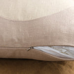 Hidden zip of Gradient Circle Pillow with Ivory Ombre Circle