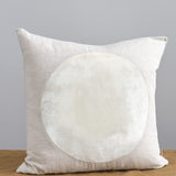 Correll Correll Home Pillows Velvet Circle Pillow in Ivory Ivory / 18" X 18"
