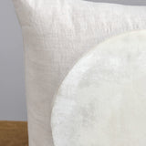 Correll Correll Home Pillows Velvet Circle Pillow in Ivory Ivory / 18" X 18"