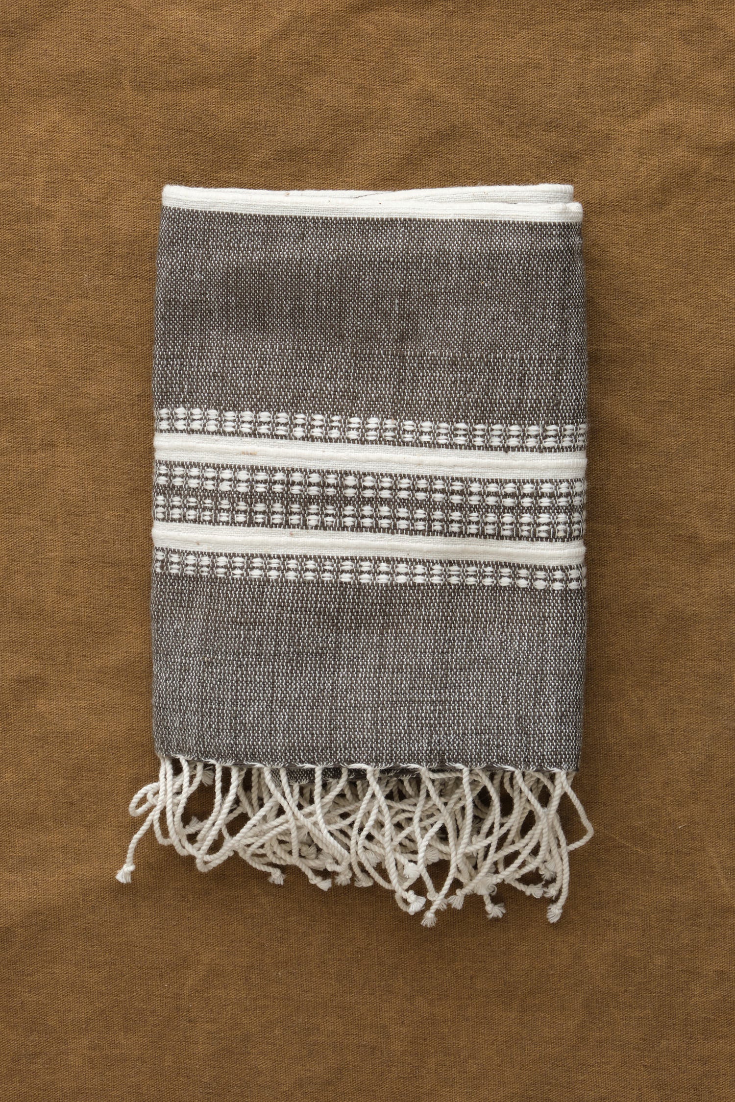 Aden Stripes Hand Towel grey with natural
