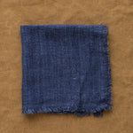 Stone Washed Linen Cocktail Napkin in navy