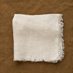 Stone Washed Linen Cocktail Napkin in Sandstone