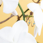 WWAKE Jewelry Earrings Inverted Hoop Earrings Opal / Pair