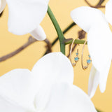 WWAKE Jewelry Earrings Inverted Hoop Earrings Opal / Pair