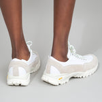 Back of Possagno Shoe in White Bomber on the body