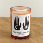 Tuberose Myrrhder Candle table