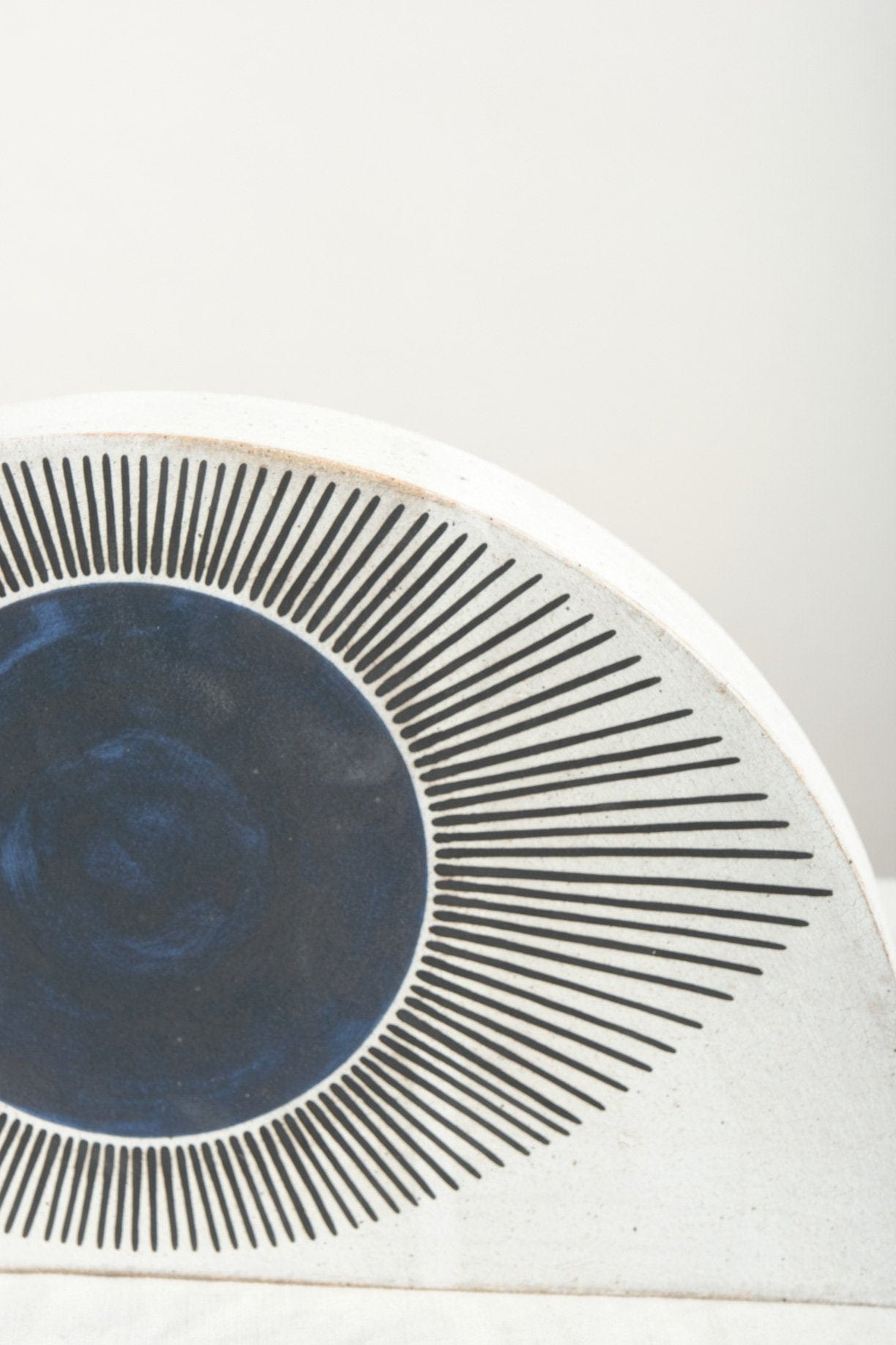 MQuan Art Ceramics Large Half in New Eye Indigo New Eye Indigo / 12.75" L X 7" H X 1.75" W