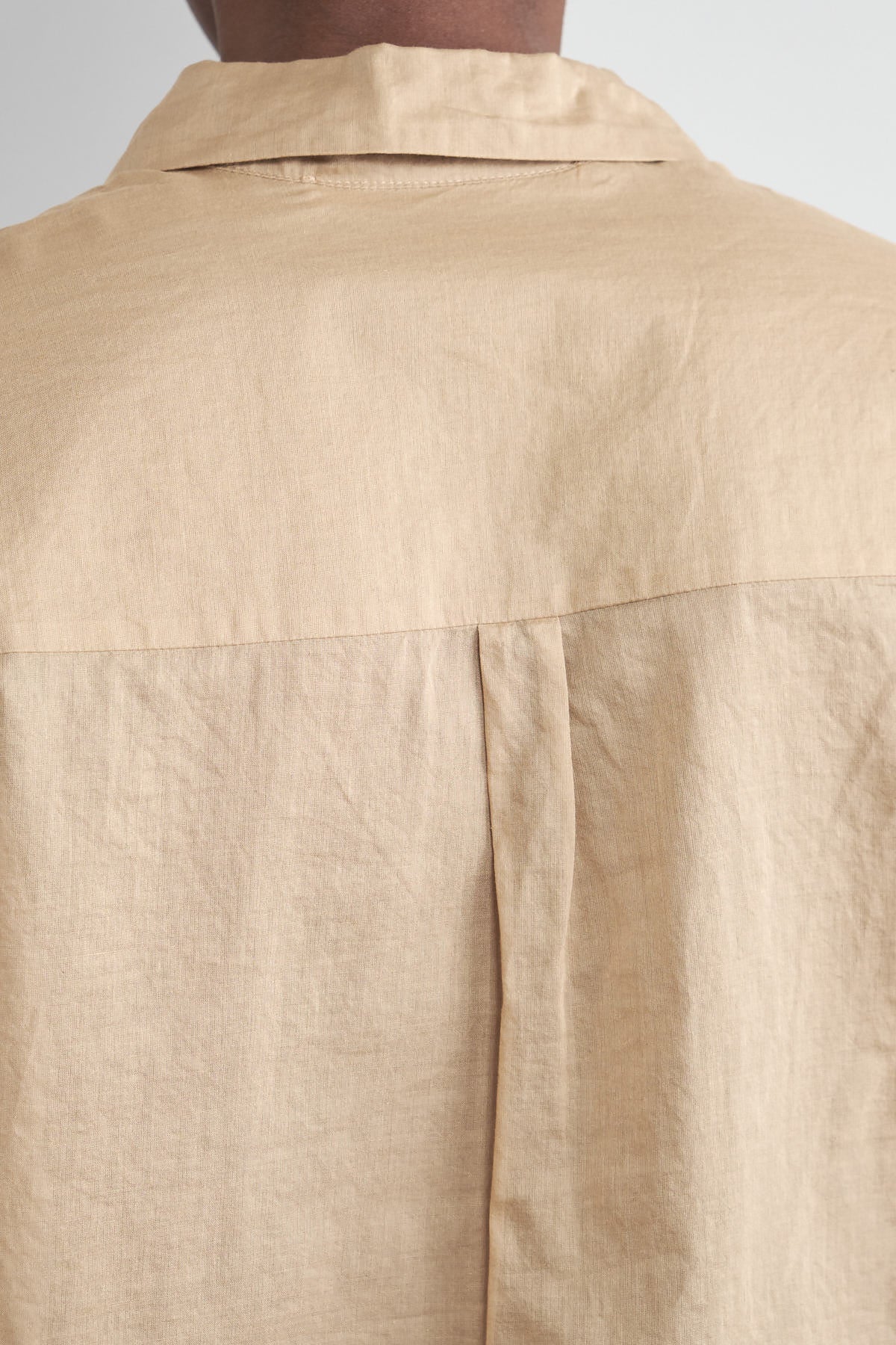 Back detailing on Illusion Shirt in Camel