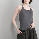 Washable Linen Camisole in Blue Gray