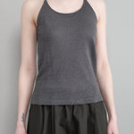 Front of Washable Linen Camisole in Blue Gray