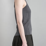 Side of Washable Linen Camisole in Blue Gray