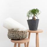 Tina Frey Designs Home Furniture Occasional Side Table in Nude Nude / 15" D X 18" H