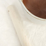 Motoshige Home Kitchen Serving Medium Mortar Bowl with Surikogi Stick White / 3.1" H X 5.7" D