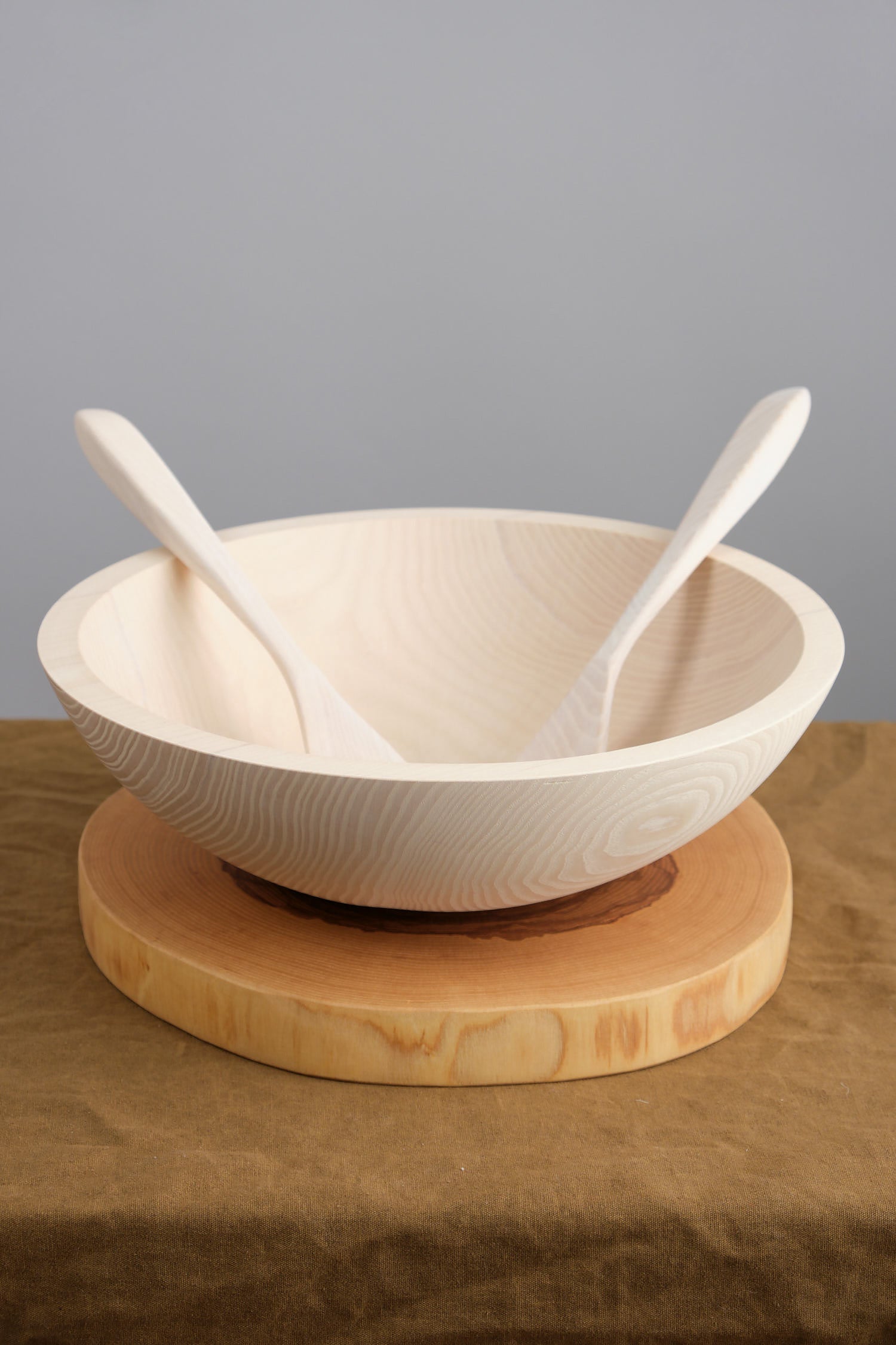 15" Craft Wooden Bowl in White