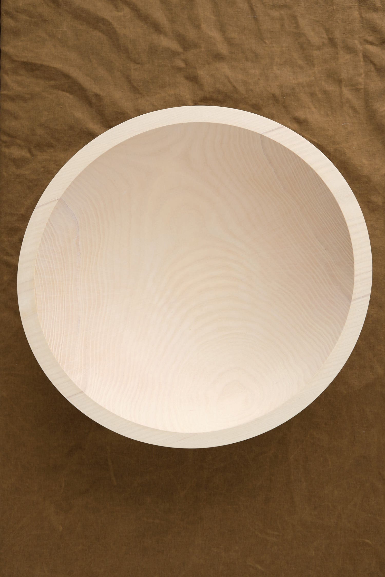 Top of 15" Craft Wooden Bowl in White