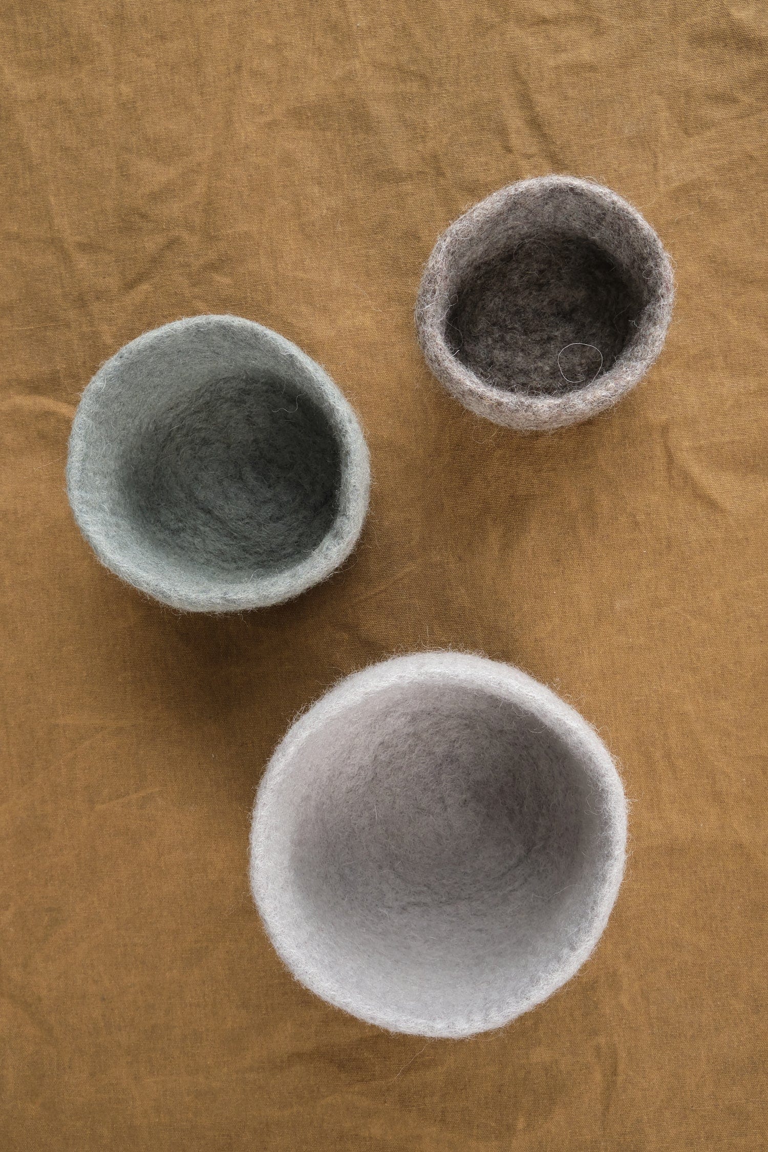 Artisan Felt Nesting Bowls Set of 3