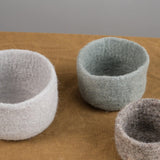 Farmhouse Pottery Home Baskets Artisan Felt Nesting Bowls Set of 3