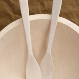 Farmhouse Pottery Home Kitchen Serving Crafted Salad Servers in White