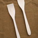 Crafted Salad Servers in White on table
