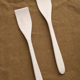 Farmhouse Pottery Home Kitchen Serving Crafted Salad Servers in White