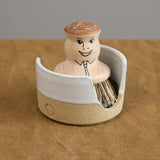 Farmhouse Pottery Home Cleaning Tools Simple Kitchen Sponge Holder Stoneware