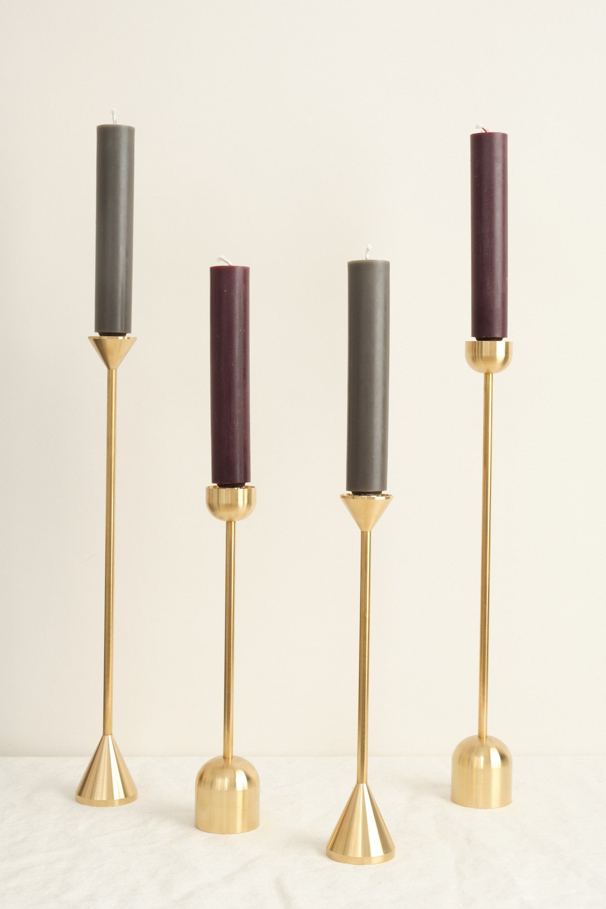 Fort Standard brass candle holders