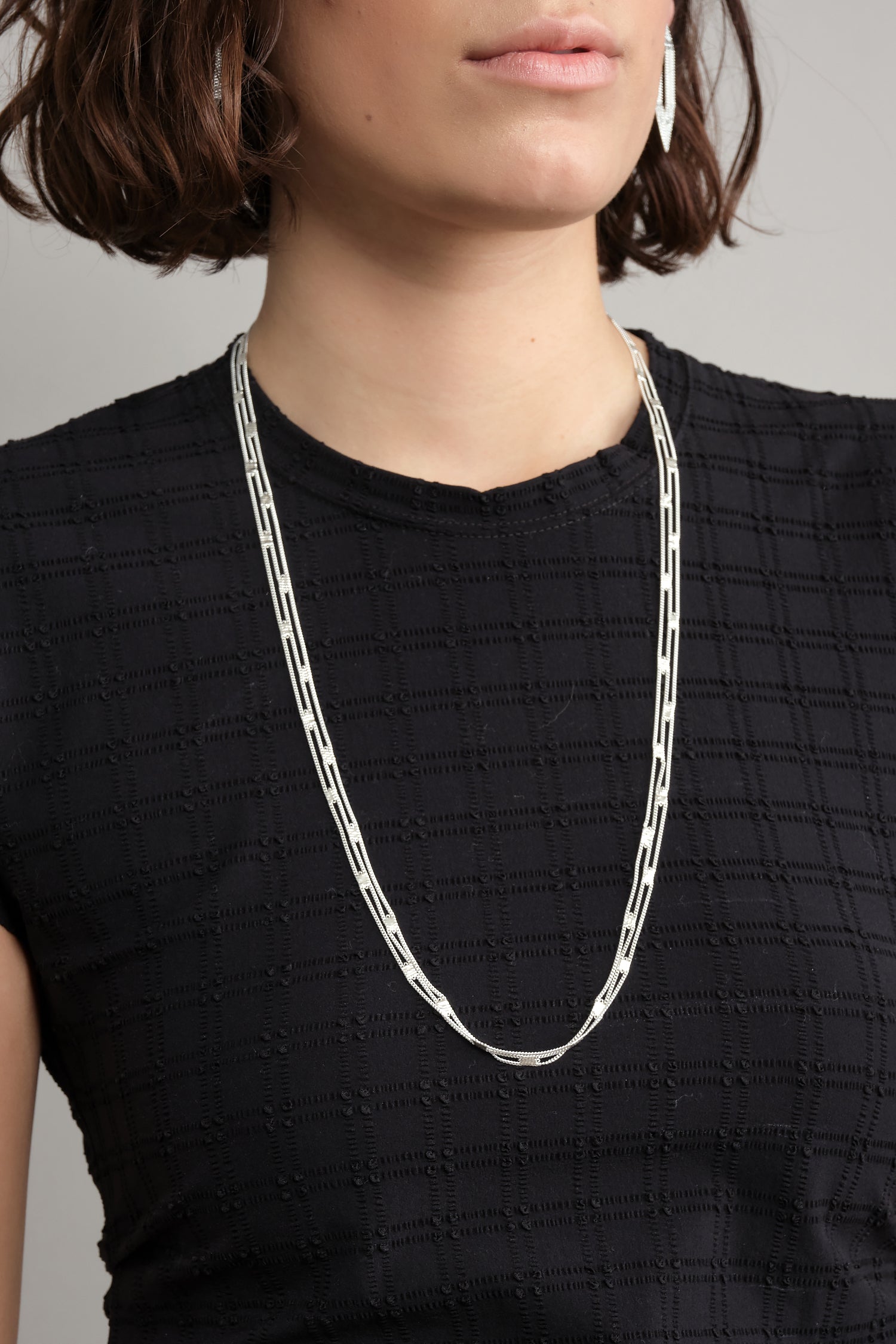 HannahK silver mesh necklace