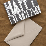 Birthday Woodblock Card with envelope