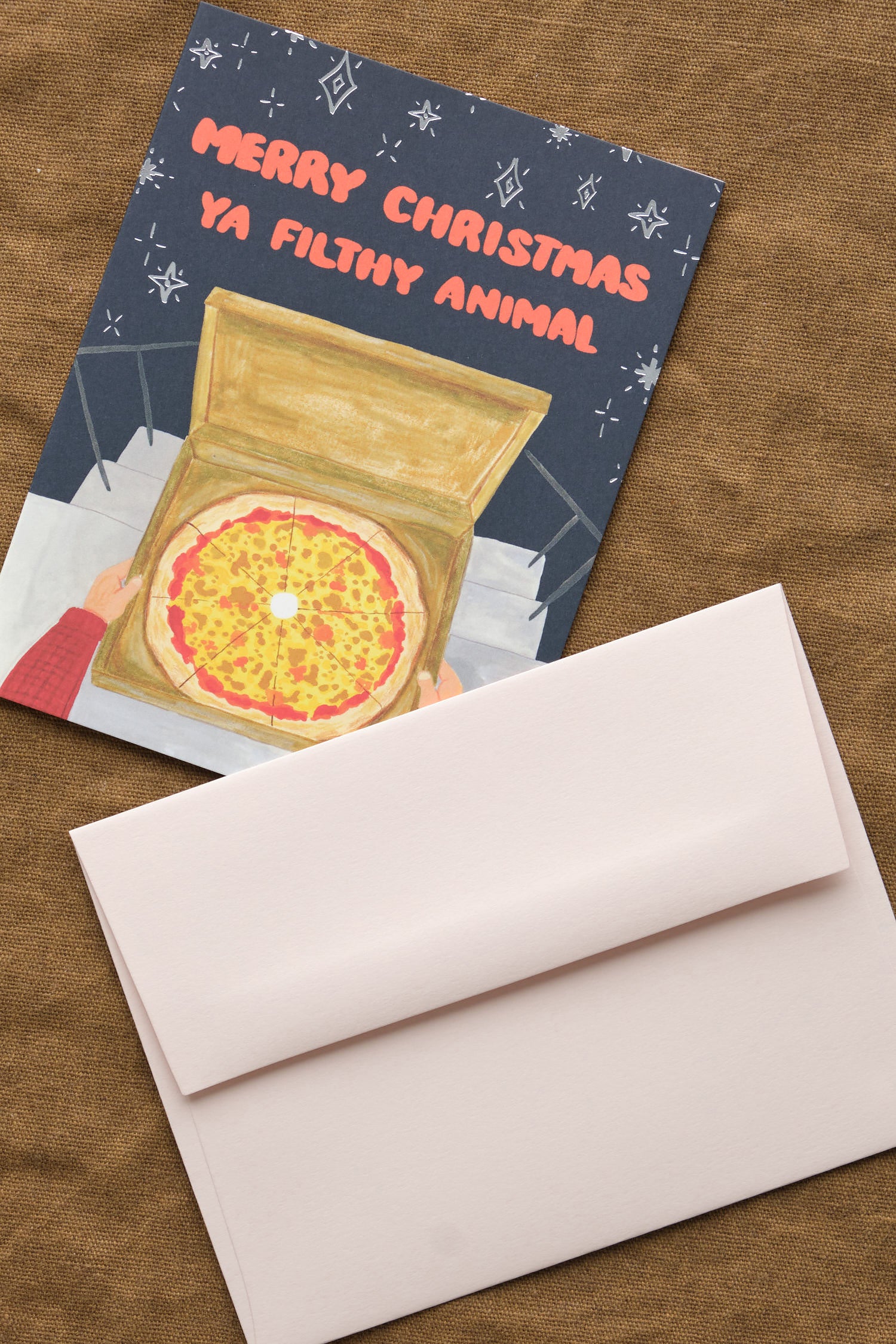 Lovely Cheese Pizza Card with envelope