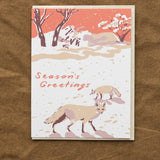 Small Adventure Craft Stationery Foxes Season's Greetings Card Cardstock / 4.25" X 5.5"