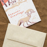 Small Adventure Craft Stationery Foxes Season's Greetings Card Cardstock / 4.25" X 5.5"