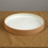 Humble Ceramics Home Kitchen Serving Cazuela Platter in Sandstone Sandstone/Snow White / 11" Dia X 1.75" H
