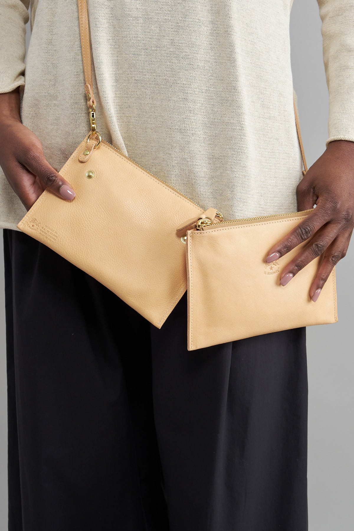 Il Bisonte Giulia Clutch Bag in Naturale