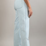 Side of Patchfront Handy Pants in Pale Blue