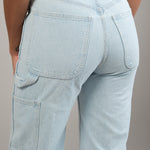 Back pockets of Patchfront Handy Pants in Pale Blue