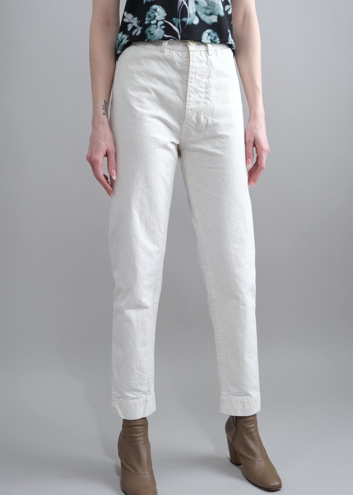 Jesse Kamm Apparel Womens Pants Ranger Pant in Salt White