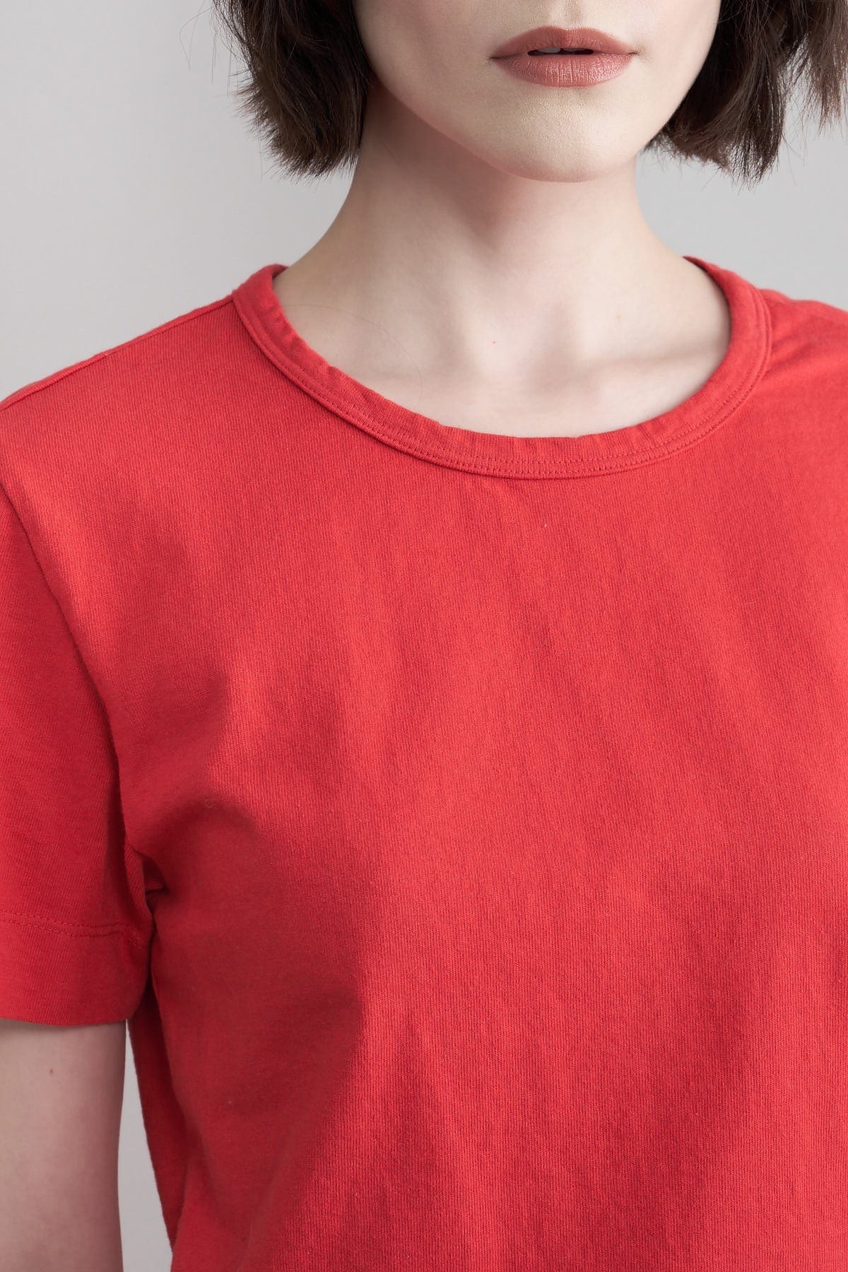 Neckline on Sailor Tee in Maraschino