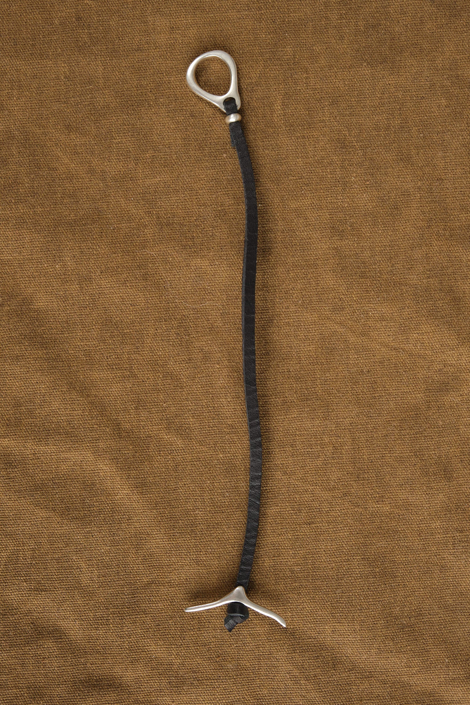 JP Clasp Rawhide Bracelet in Black long