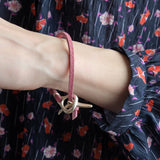 Jill Platner Jewelry Bracelets JP Clasp Rawhide Bracelet in Pink Pink / 7"